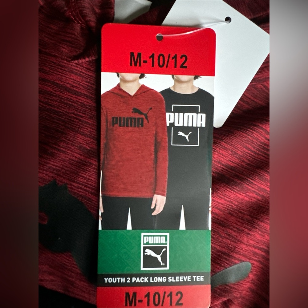 NWT - 2 pack Puma Long Sleeve Tee size 10/12